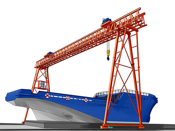 寧夏銅峽龍門吊廠家雙梁100噸