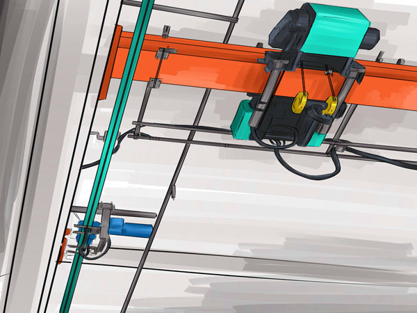 安徽宿州20噸雙梁貨場選擇行車行吊銷售